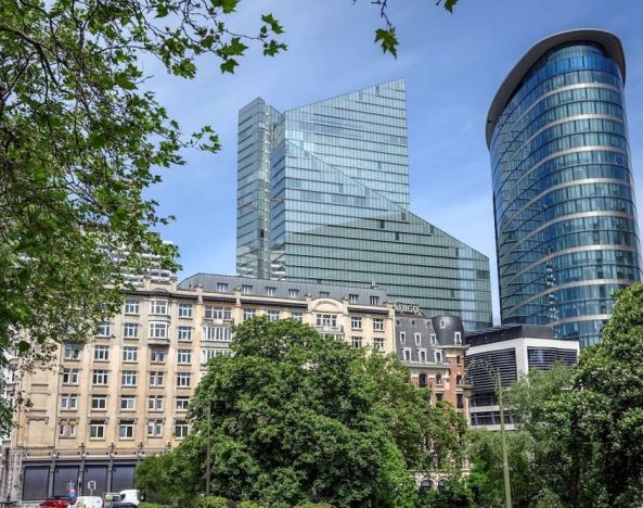 Hotel exterior at DoubleTree By Hilton Brussels City.