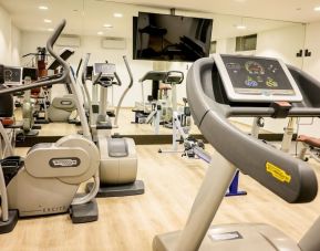 Fitness center at DoubleTree By Hilton Brussels City.
