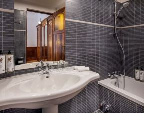Guest bathroom at DoubleTree By Hilton Brussels City.