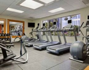 Fitness center at Embassy Suites By Hilton San Diego-La Jolla.
