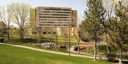 Hotel garden at Embassy Suites By Hilton Denver Tech Center.
