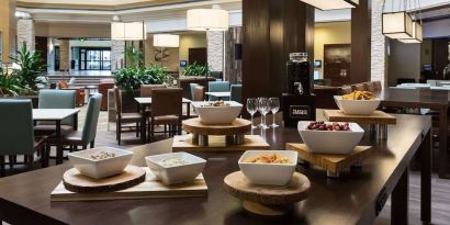 Dining room at Embassy Suites By Hilton Denver Tech Center.