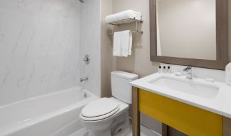 Guest bathroom at Days Inn By Wyndham Staten Island.