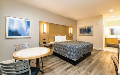 Spacious day use room at Palace Inn Blue IAH East.