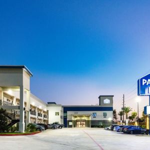 Parking available at Palace Inn Blue IAH East.