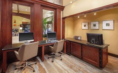 Business center at DoubleTree By Hilton Ontario Airport.