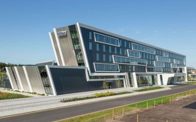 Hotel exterior at Hilton Aberdeen TECA.
