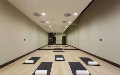 Yoga and gym space at Hilton Aberdeen TECA.