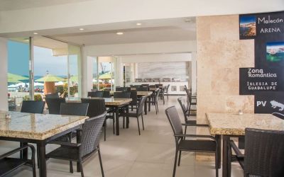 Dining room at Hotel Delfin PV Beach Resort.