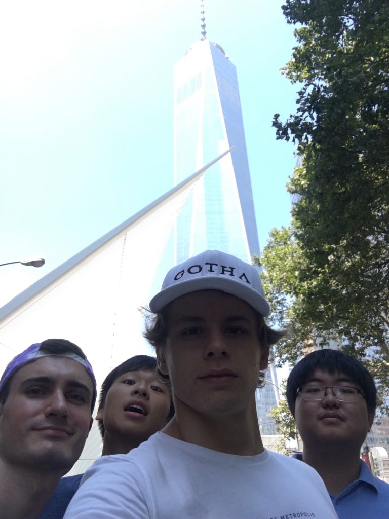 "Take a group selfie in front of the One World Trade Center!"