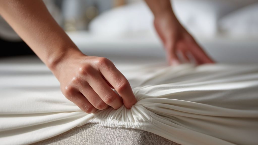 lady inspecting mattress for pests