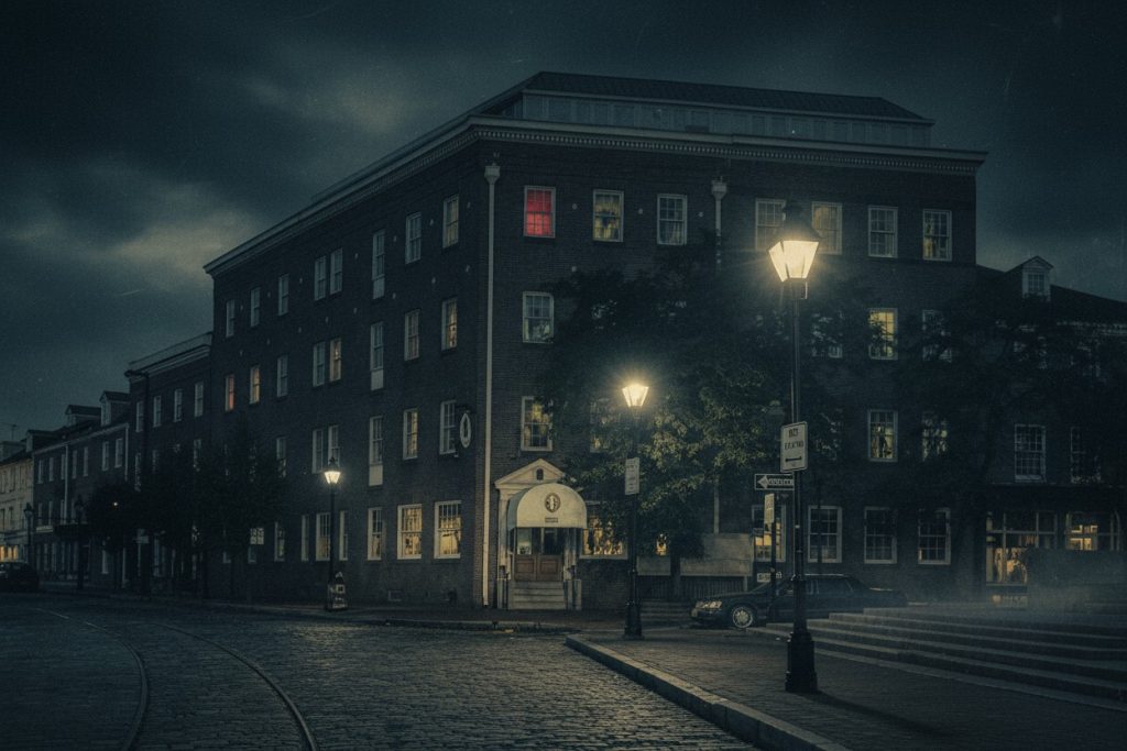 Admiral Fell Inn, Baltimore, Maryland. AI enhanced image