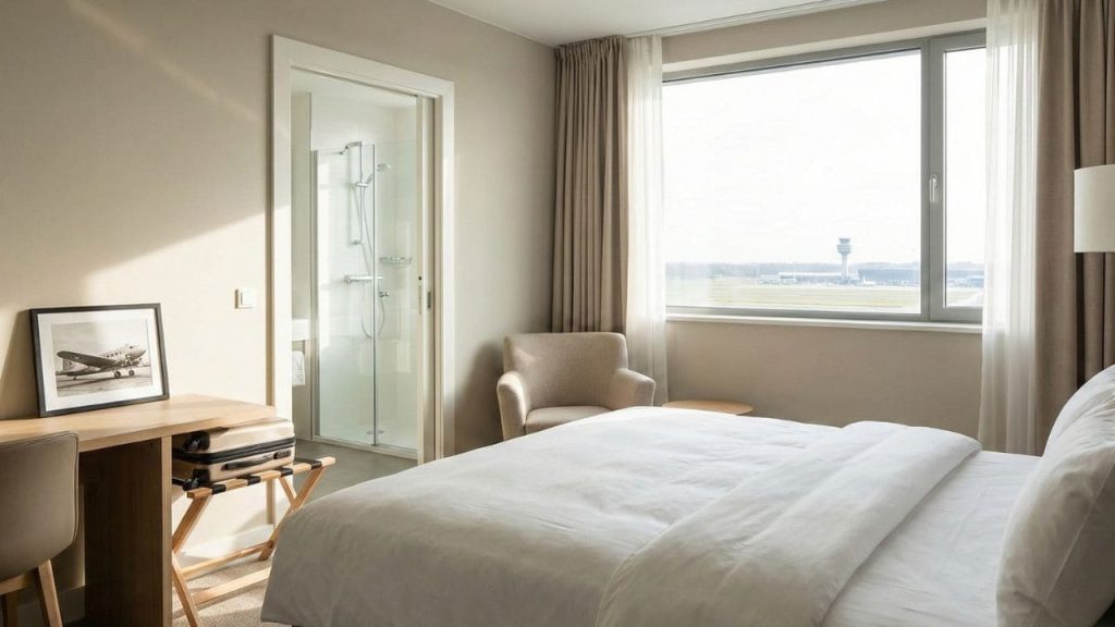 ai generated image of day use room near jfk international airport