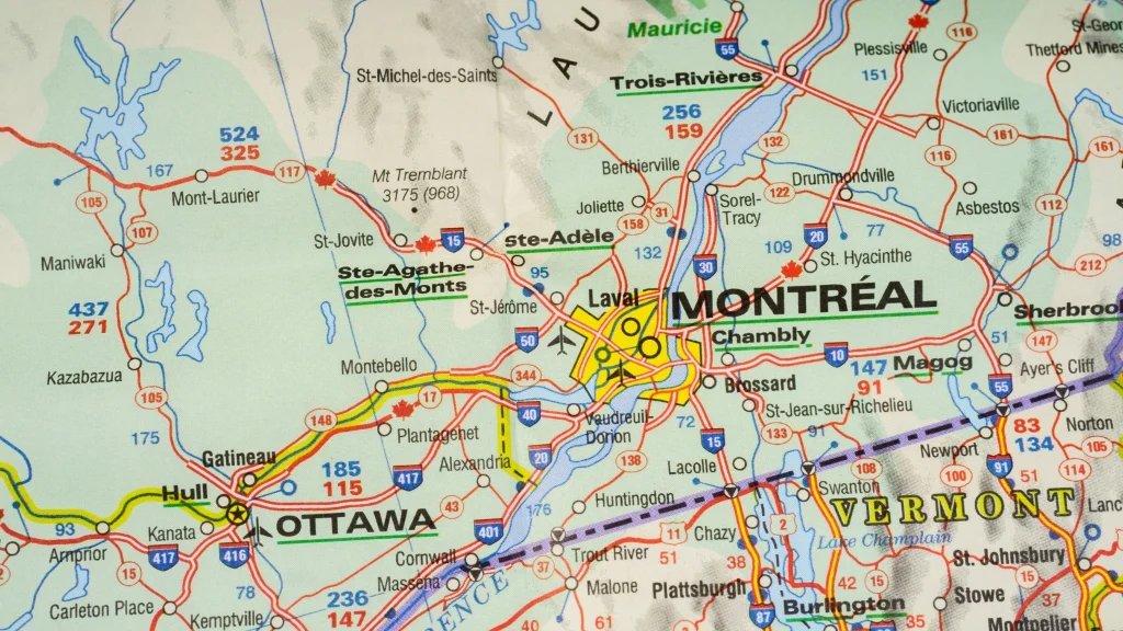 city map of montreal