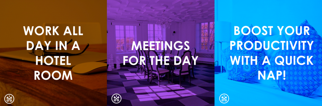 Work from a hotel. Book with HotelsByDay