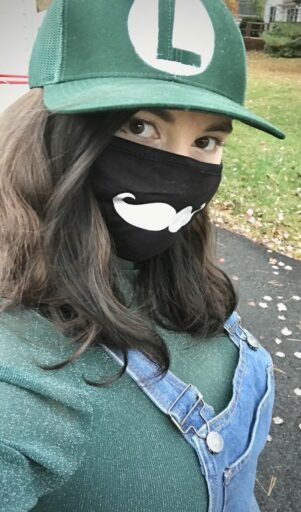 HotelsByDay market manager, Bianca Shaw, in her Luigi costume.