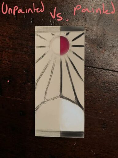 Tanjirou's “Hanafuda-like earrings” out of polymer clay.