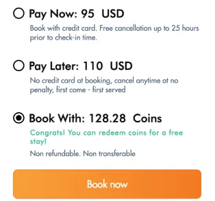 Redeem your coins at check out for your free day stay!